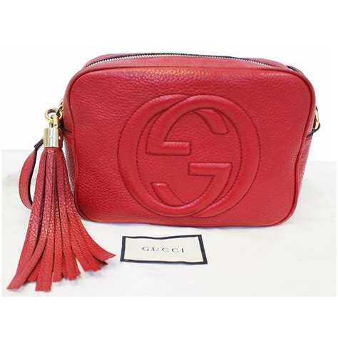 gucci red soho bag|gucci soho disco bag red.